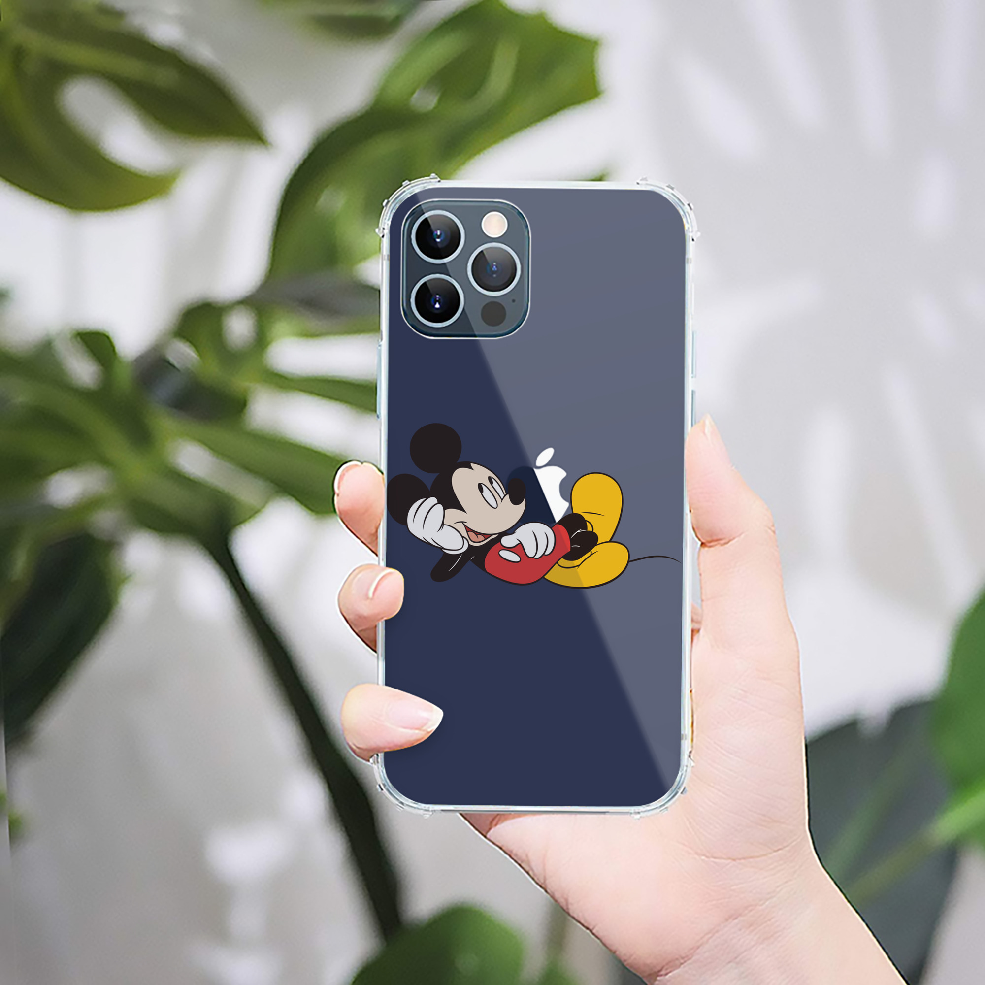 （画像用） ミッキーマウス Mickey Mouse 【iPhone 12シリーズ対応】透明スマホケース（クリアソフトケース）